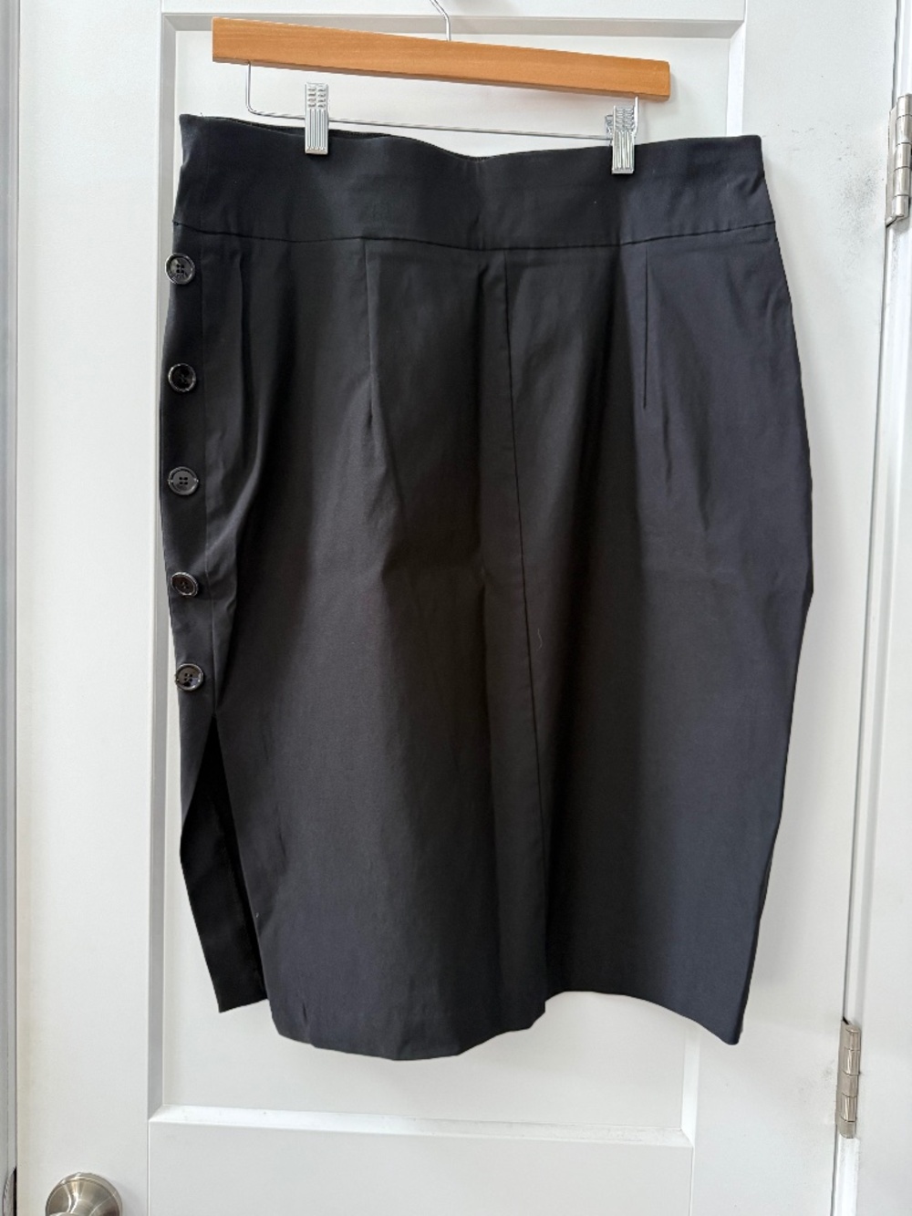 High Waist Pull-on Pencil Skirt
